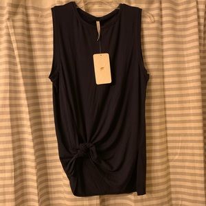 Fabletics Navy Tie Tank Top